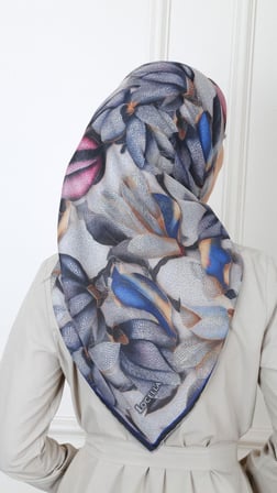 Locella Soft Pamuk Eşarp Koyu Mavi-7