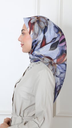 Locella Soft Pamuk Eşarp Lacivert-8