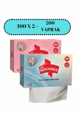 REFERENCE EL ve YÜZ HAVLUSU 2 KATLI 2X100 200 YAPR