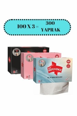 REFERENCE EL ve YÜZ HAVLUSU 2 KATLI 3X100 300 YAPR