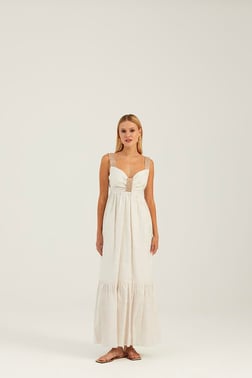 NAAR 41145 ELBİSE EKRU