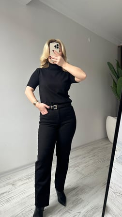 Siyah Mom Jean