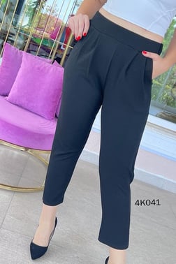 Full Likralı Pileli Pantolon