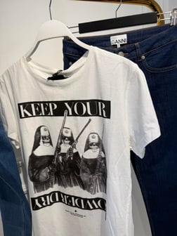 Baskılı Beyaz T-shirt