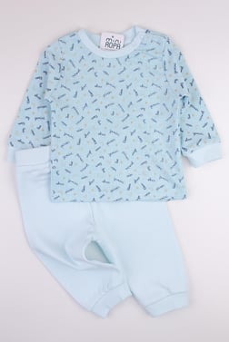 Bebek Takımı Turkuaz Alt Üst Takım Bebek Takımı Penye Sweat Pantolon