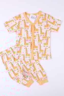 Yazlık Pijama Takımı Kısa Kollu Çocuk Pijama Takımı Yazlık Çocuk Gecelik