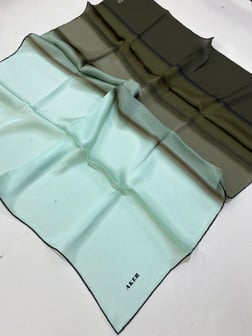 Aker Defolu Sura Saf İpek Eşarp IST 38462-111 Su Yeşili Karışık Desen