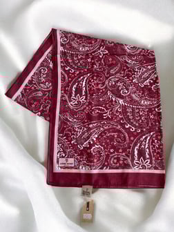 Shawl Secret Glamour Pamuklu Etnik Soft Şal 49525 Bordo