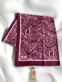 Shawl Secret Glamour Pamuklu Etnik Soft Şal 49527 Bordo