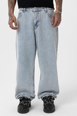 VMS Düz Basic Baggy Pantolon - Buz Mavi