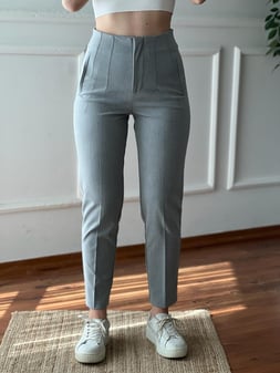 Önü Flotalı Pantolon 5113 Gri