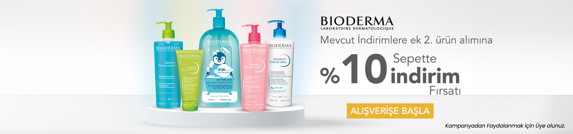 Bioderma Markasında Mevcut İndirimlere Ek 2. Ürüne %10 İndirim Kampanyası Farmakozmetika'da