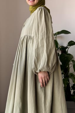 Classic Müslin Elbise- Ada çayı