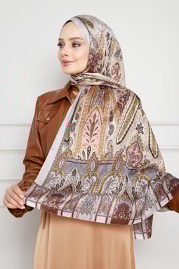 Indian Silk Shawl-brown color