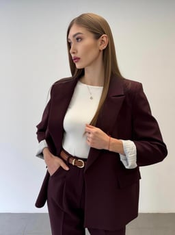 Premium Kalite Kol Astarı Çizgili Ceket