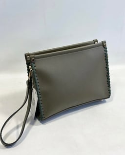 Yeşil Deri Clutch