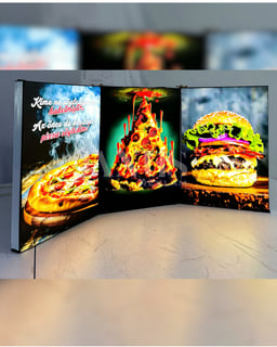 Lightbox - Çift Taraflı 10cm Profil Çift Dış Mekan - Uzun kenar ölçüsü 100 cm'e kadar