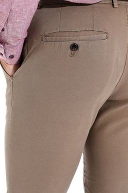  Morven Erkek Kremrengi Persion %100 Pamuk Regulr Fit Yan Cep keten Pantolon
