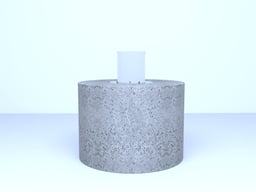 Silindir Ateş Çukuru Beton Gri