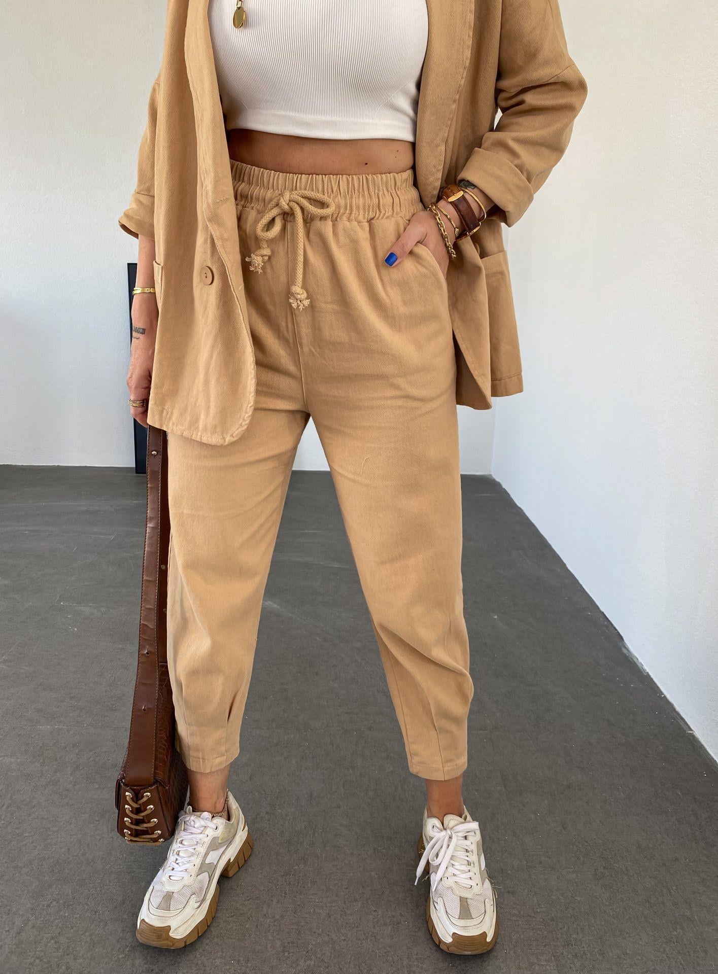 Camel Pensli Gabardin Pantolon