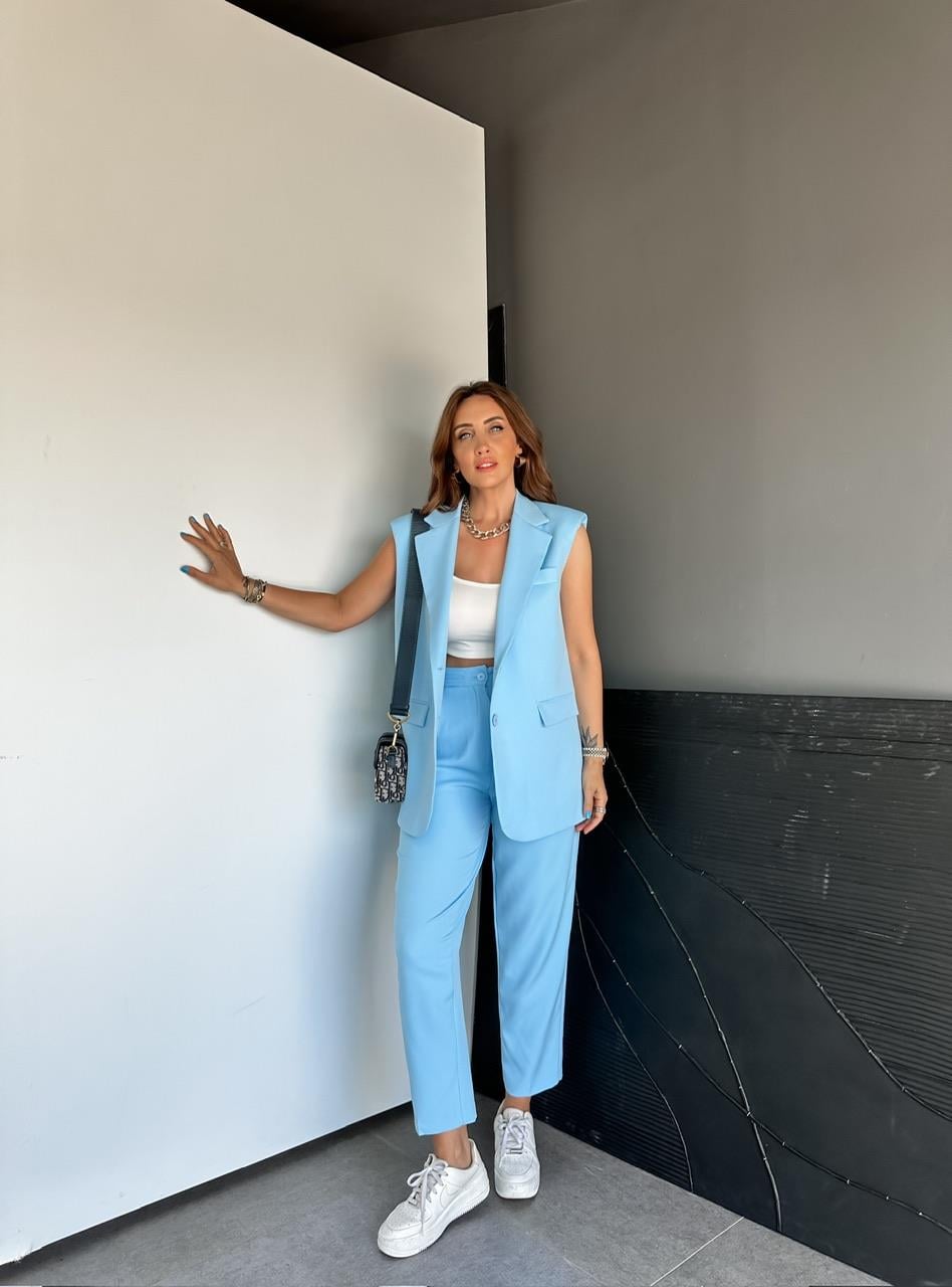 Mavi Yelek Pantolon Basic Marka Model Takım