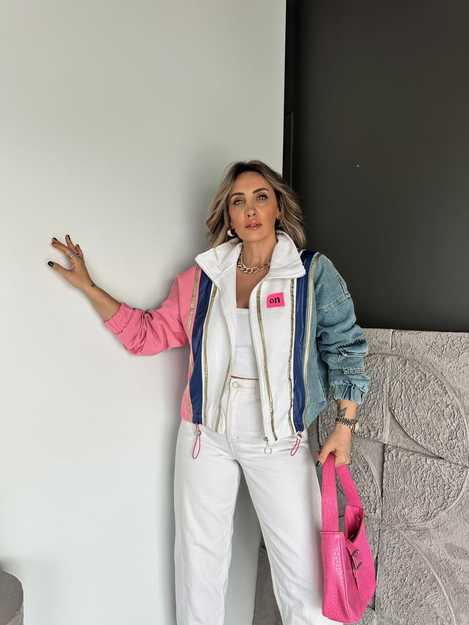 Pembe Gold Biyeli Tasarım Ceket