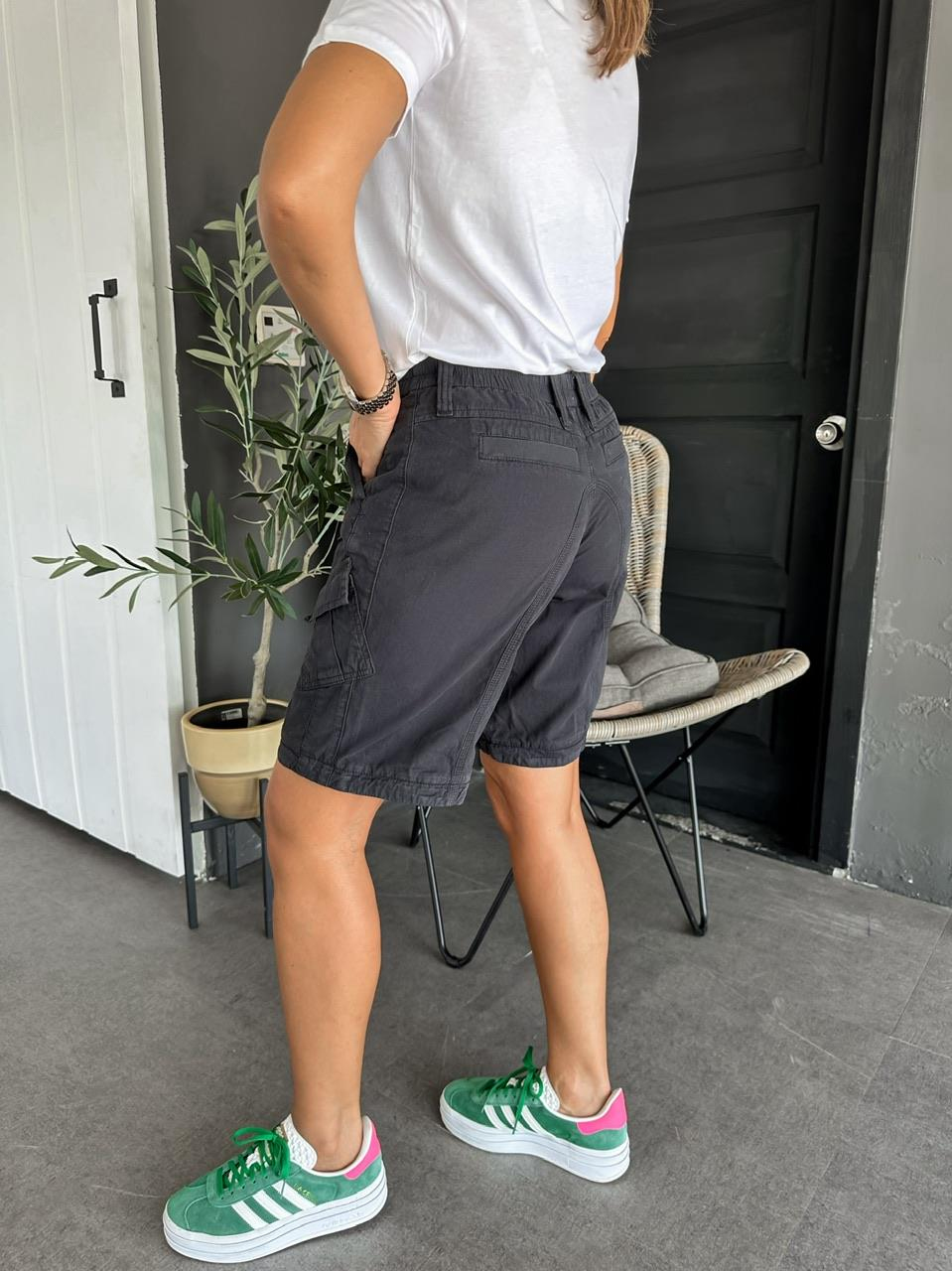Antrasit Orta Bel Bermuda Şort