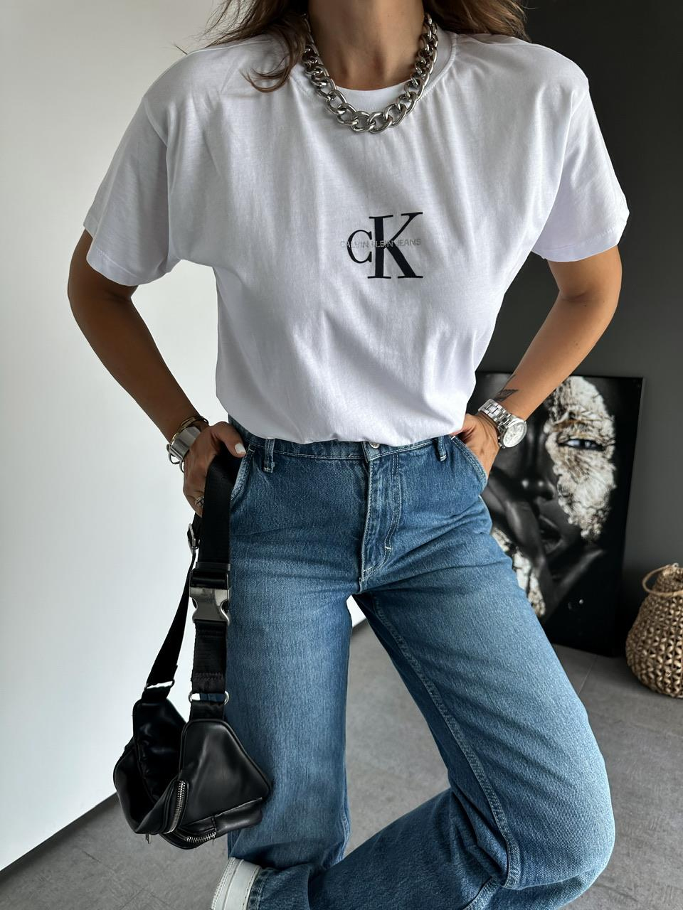 Beyaz Calvin Cotton Tshirt