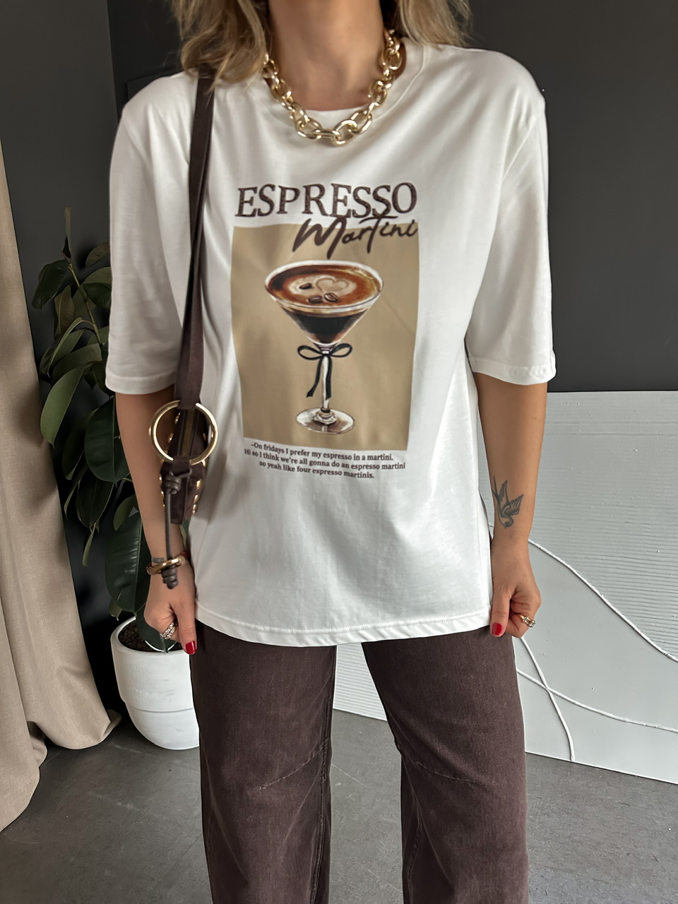 Beyaz Espresso Tshirt