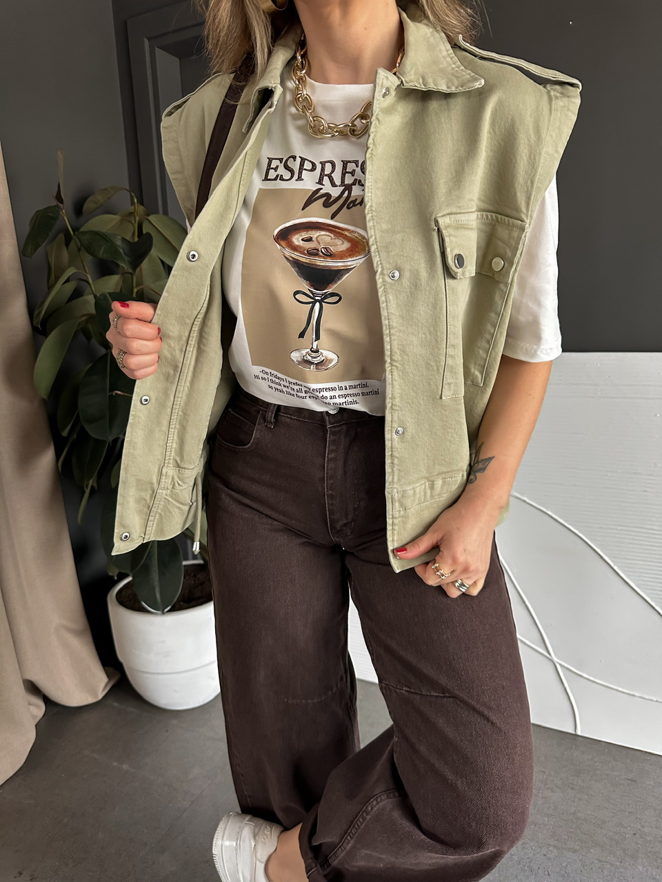 Beyaz Espresso Tshirt