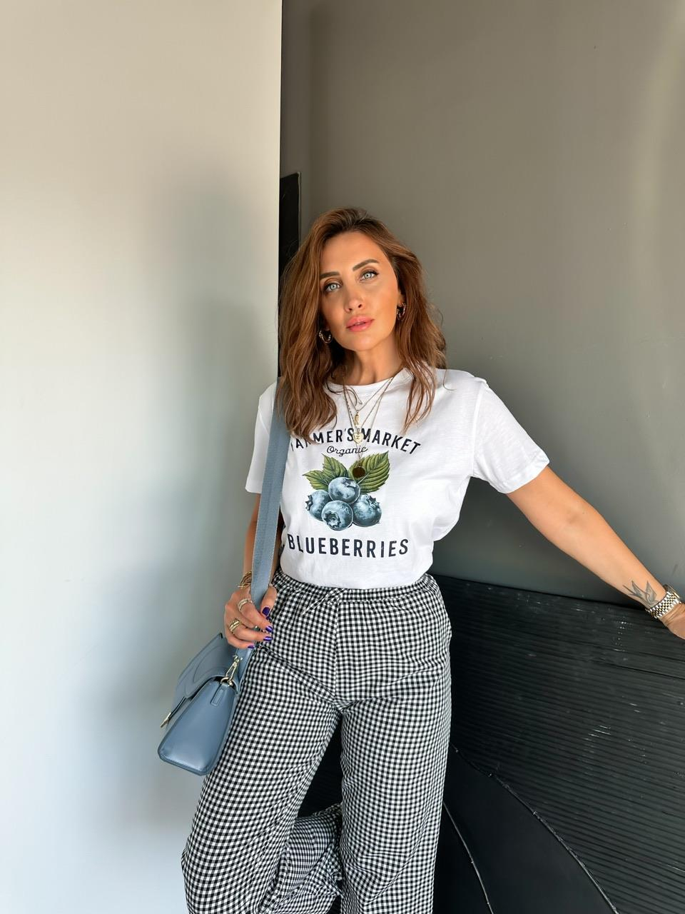 Blueberries Baskılı Tshirt