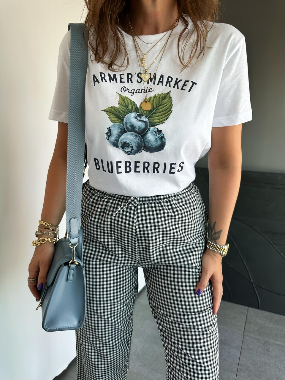 Blueberries Baskılı Tshirt