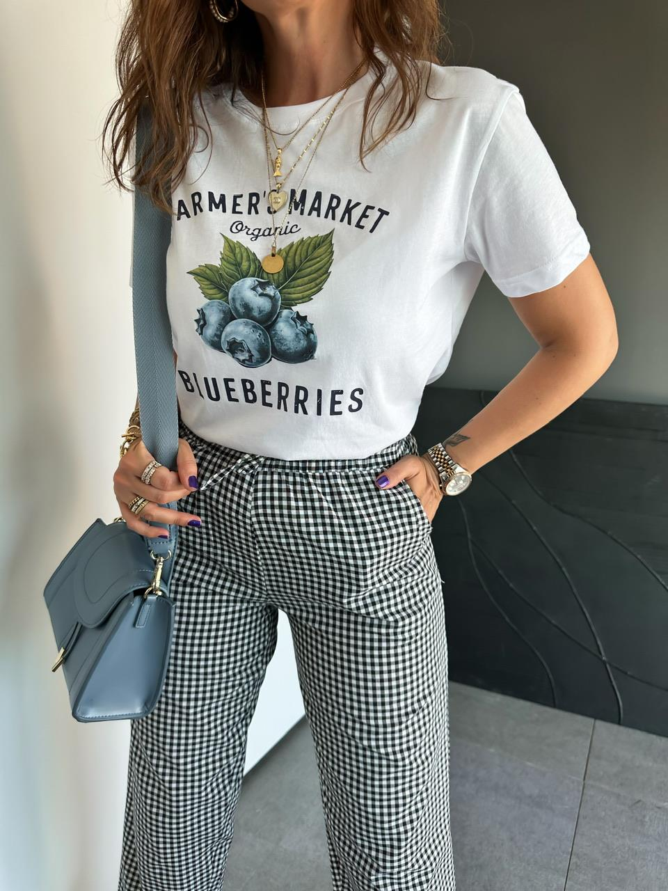 Blueberries Baskılı Tshirt