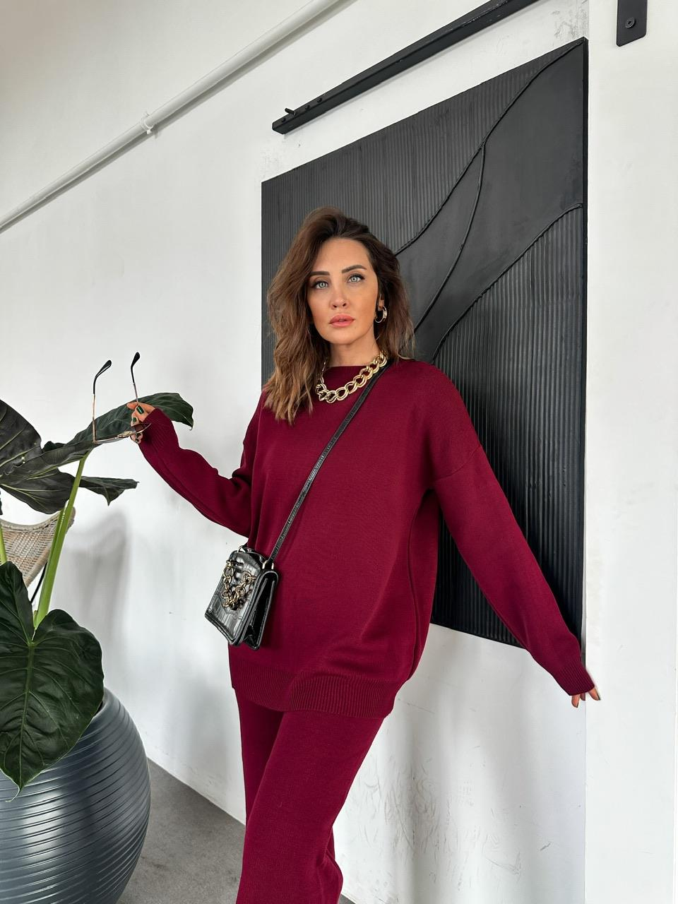 Bordo Triko Basic Takım