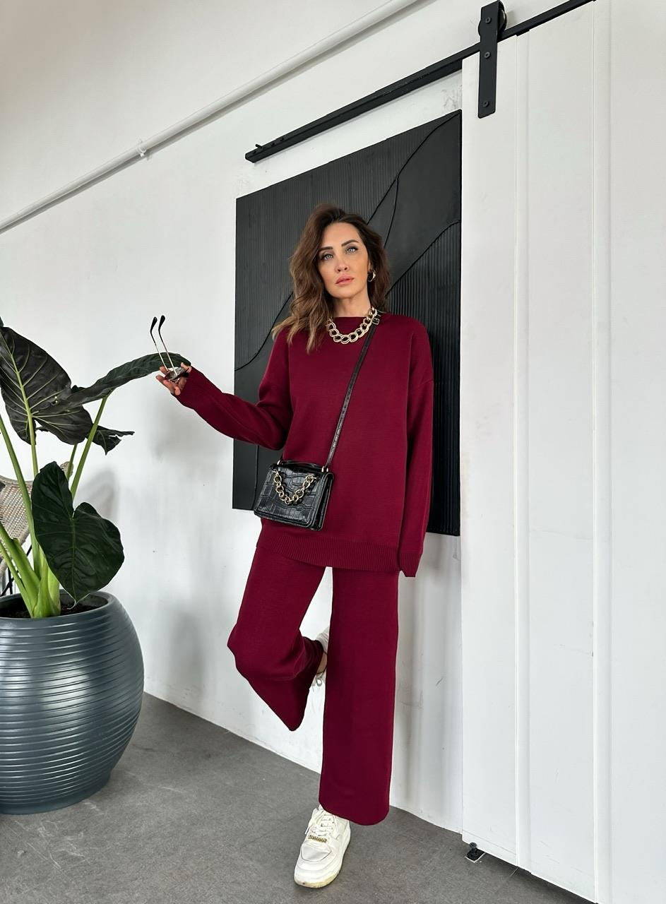 Bordo Triko Basic Takım