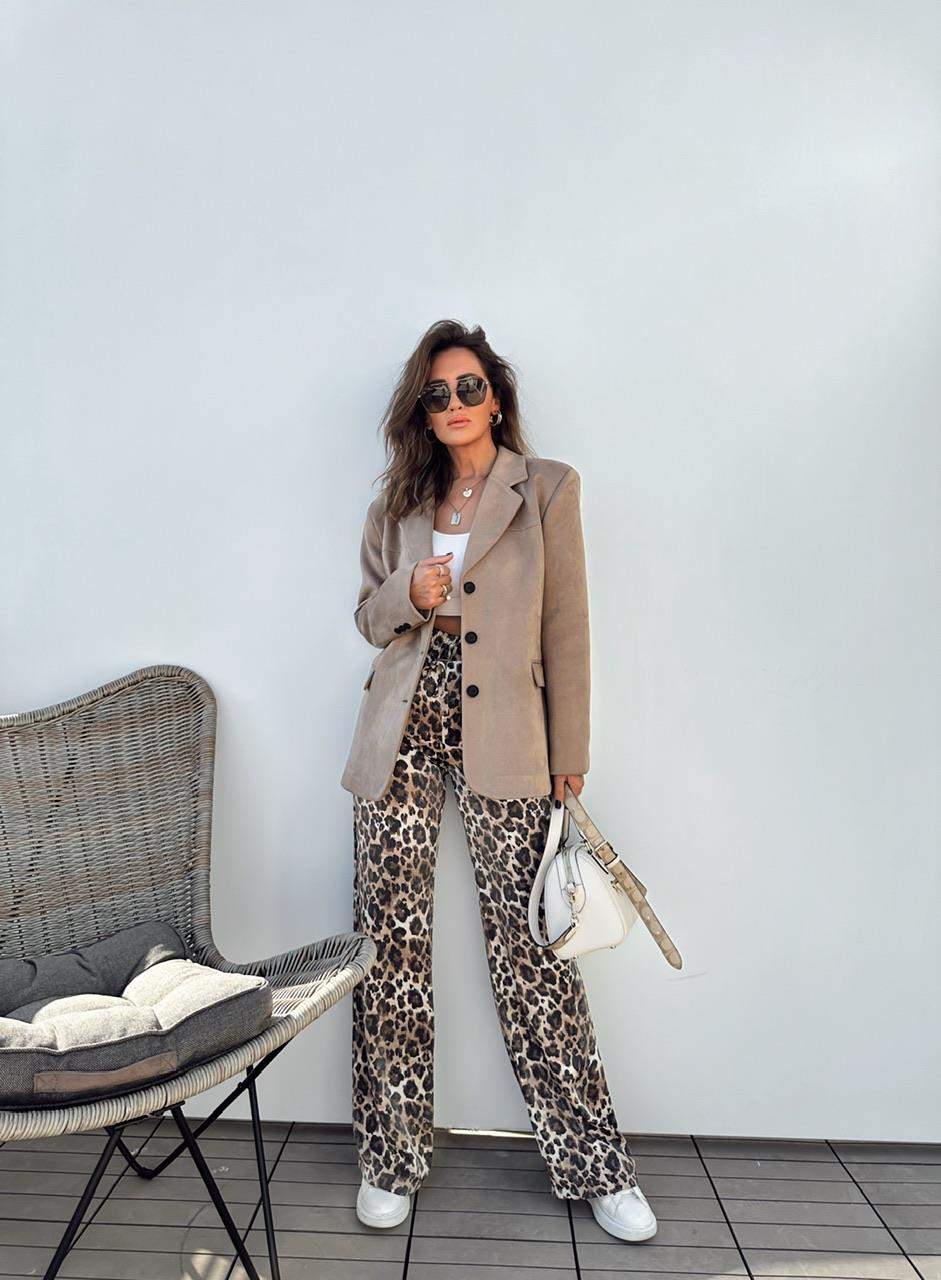 Camel Süet Blazer Ceket