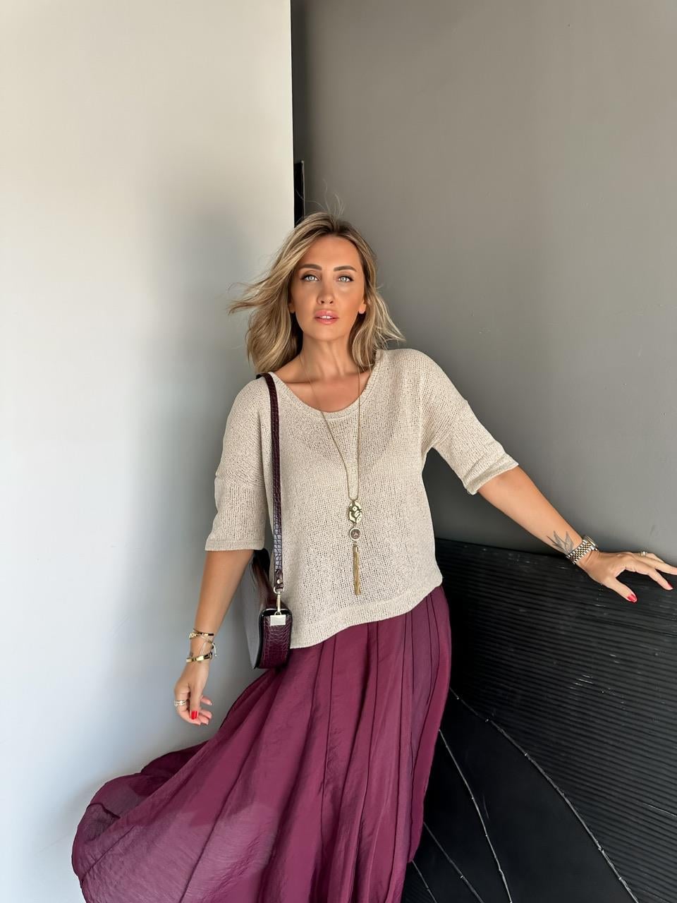 Gold Simli Orijinal Triko