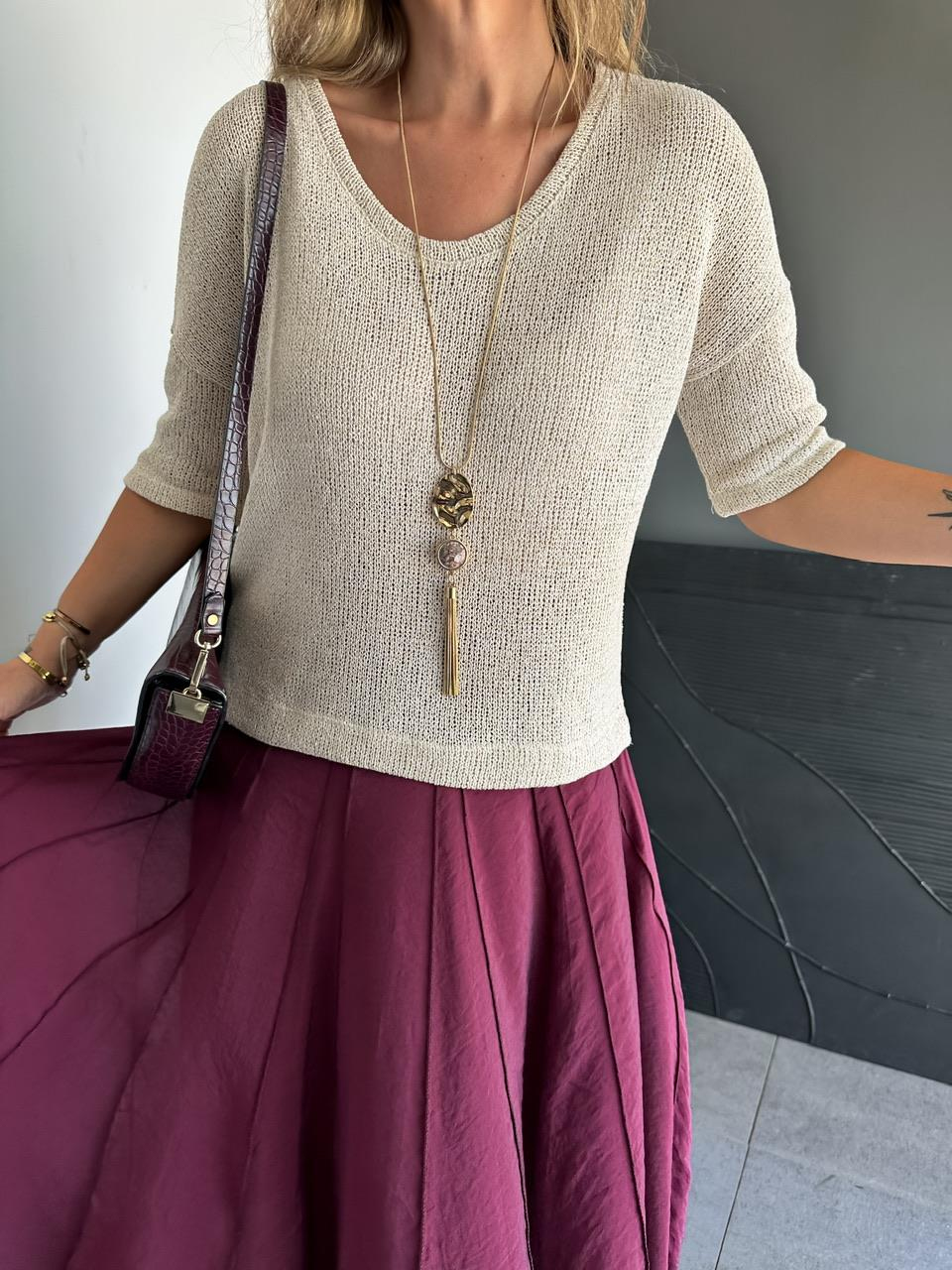 Gold Simli Orijinal Triko