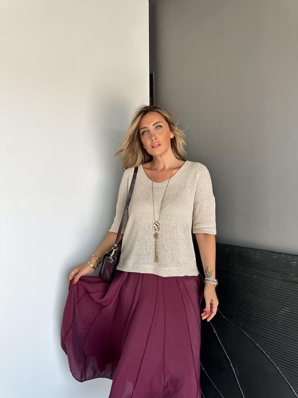 Gold Simli Orijinal Triko