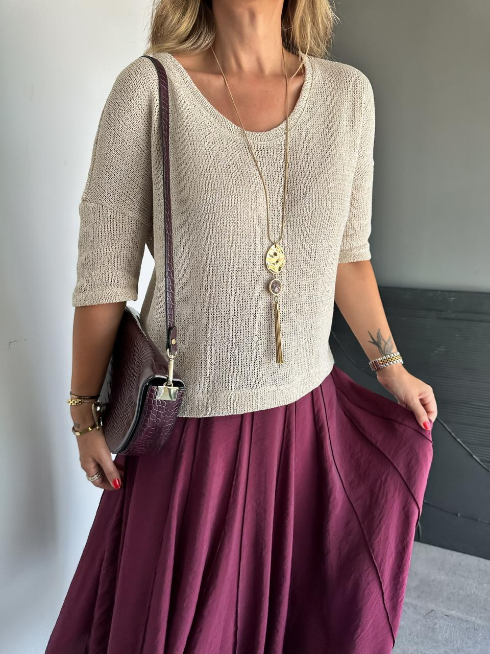 Gold Simli Orijinal Triko