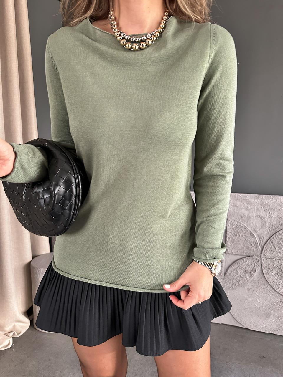 Haki Merserize İnce Triko