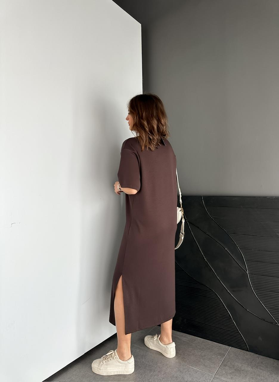 Kahve Ayıcıklı Modal Basic Elbise