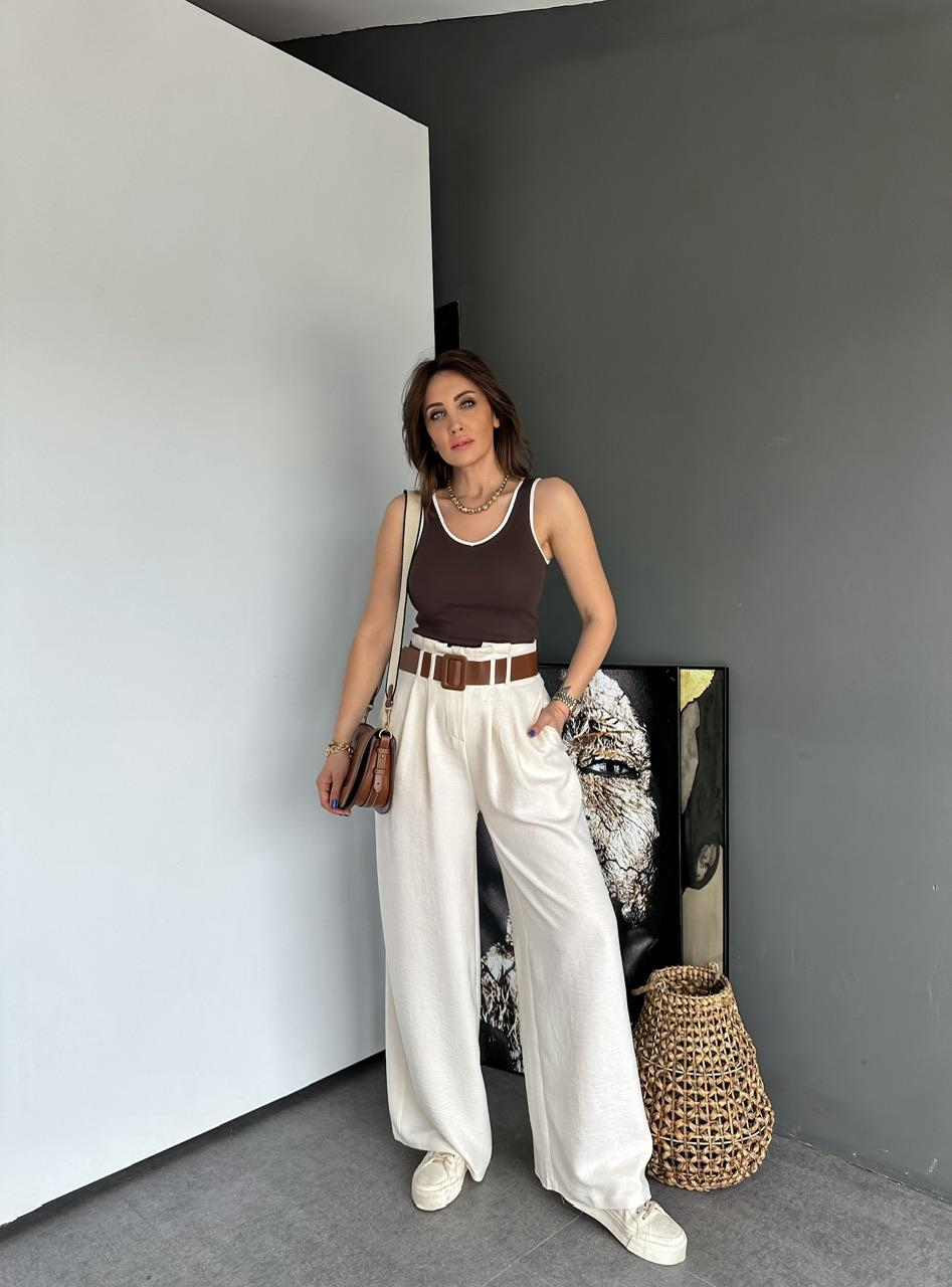 Kahve Biyeli Cotton Atlet