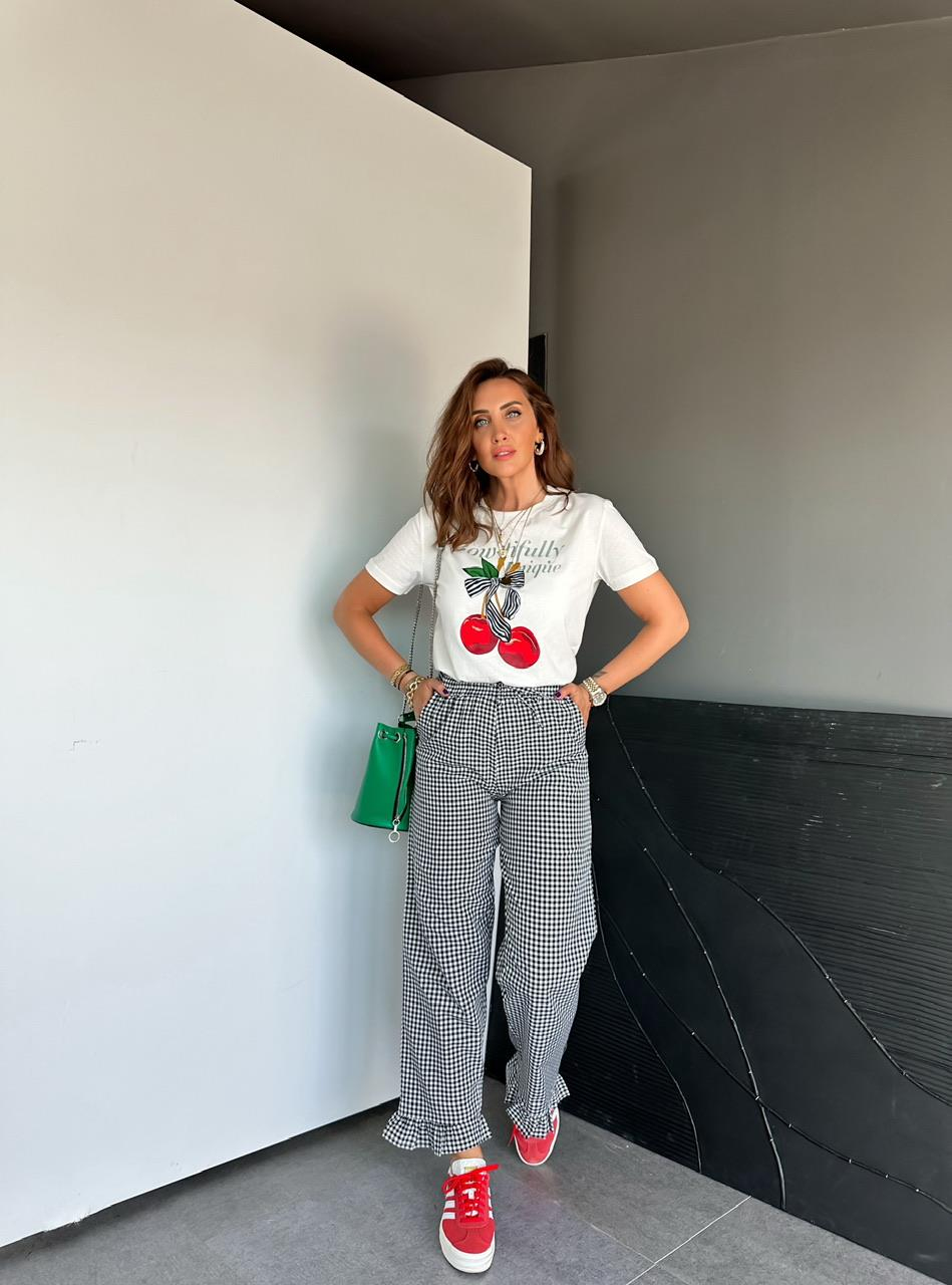 Kiraz Baskılı Unique Tshirt