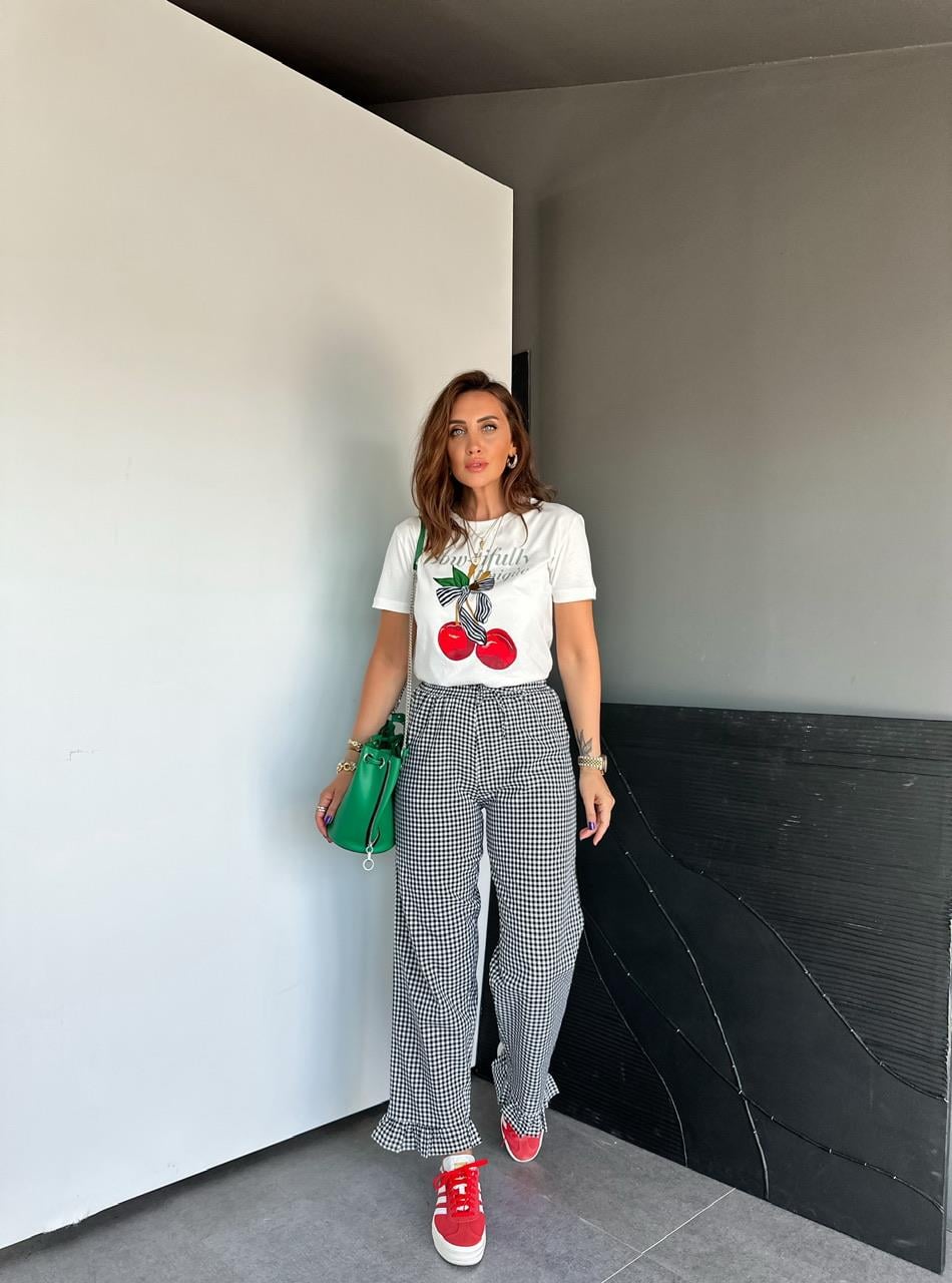 Kiraz Baskılı Unique Tshirt