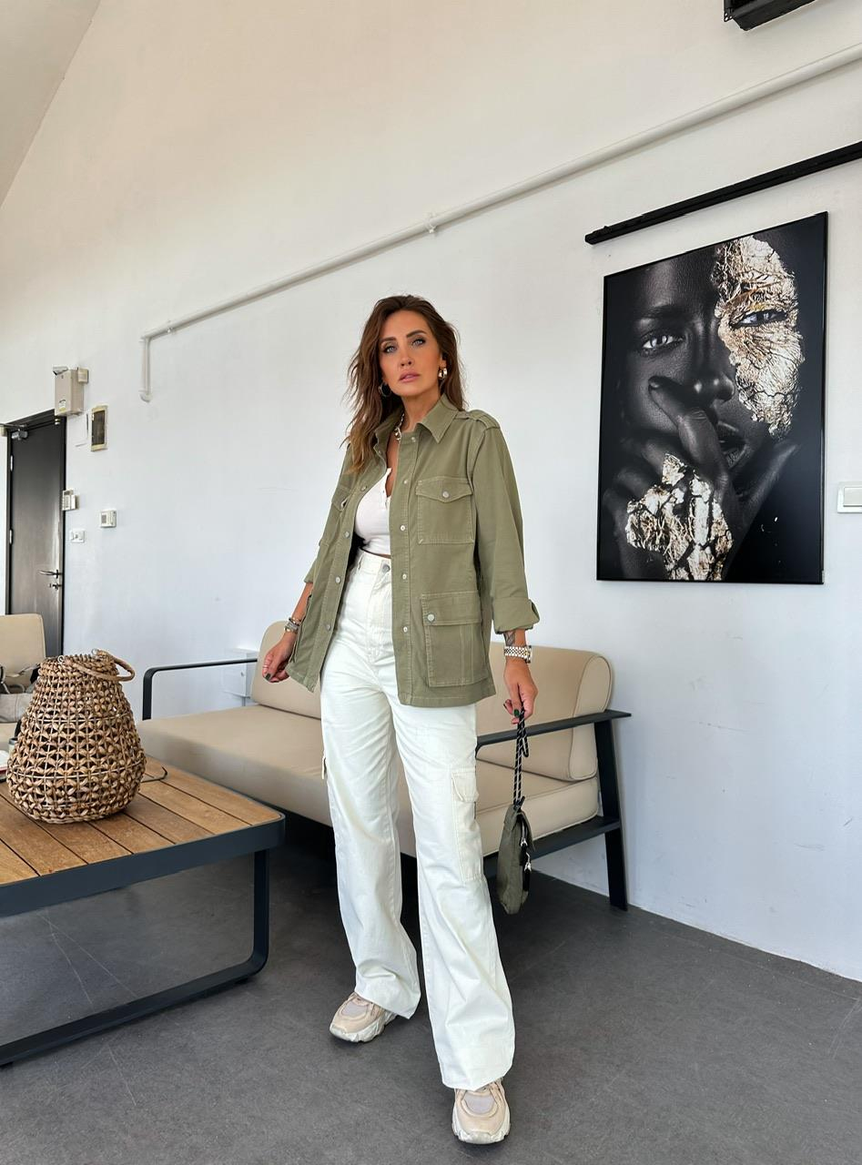 Krem Kargo Cepli Orijinal Pantolon