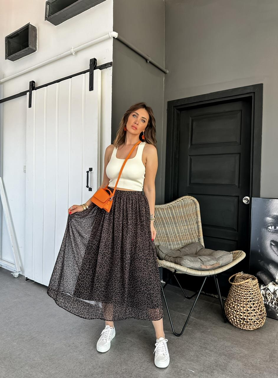 Krem Triko Halter Crop