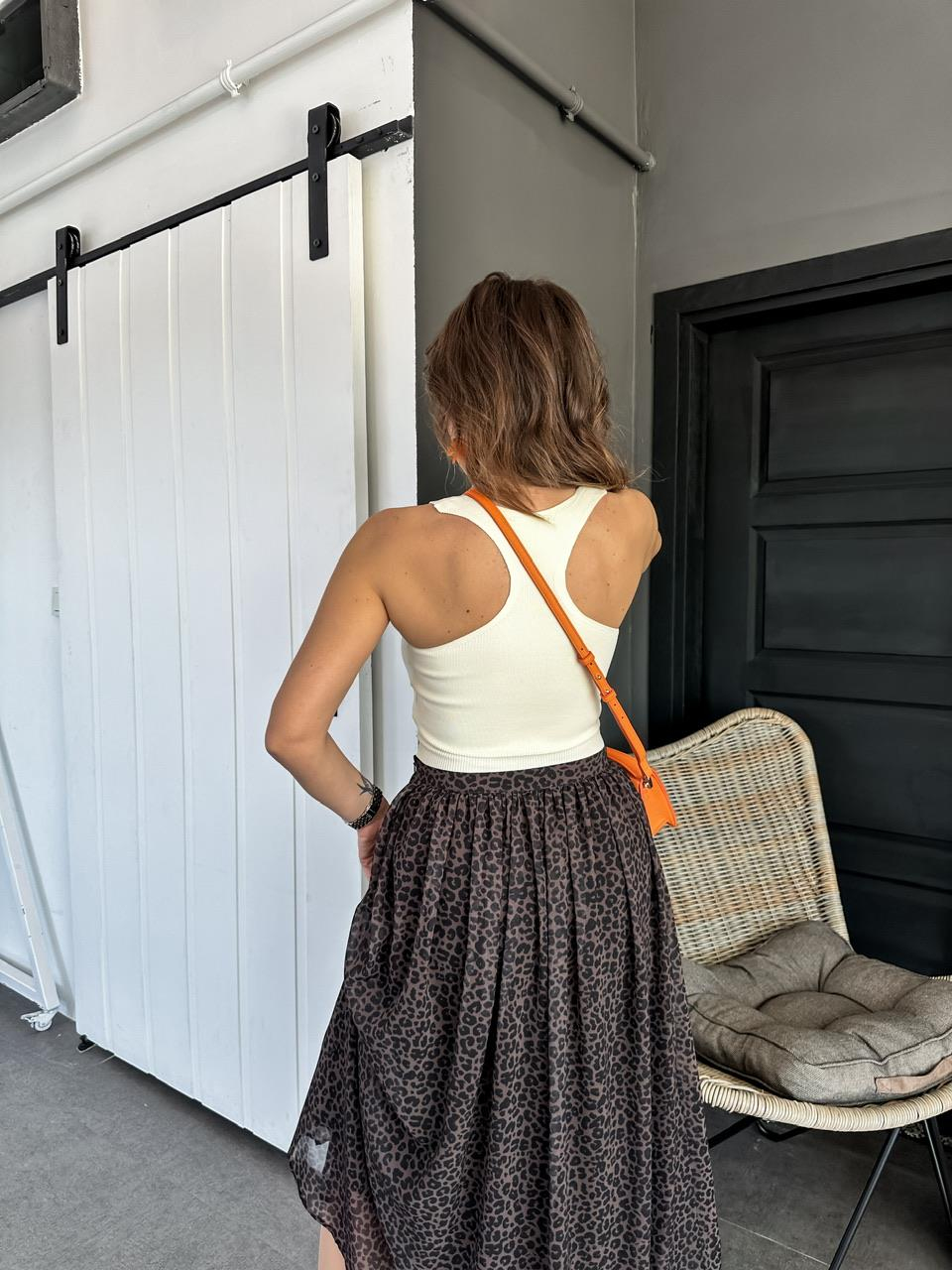 Krem Triko Halter Crop