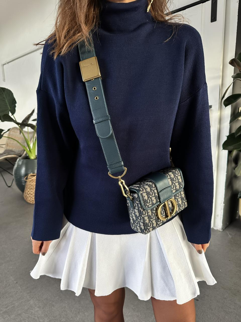 Lacivert Balıkçı Yaka Basic Kazak