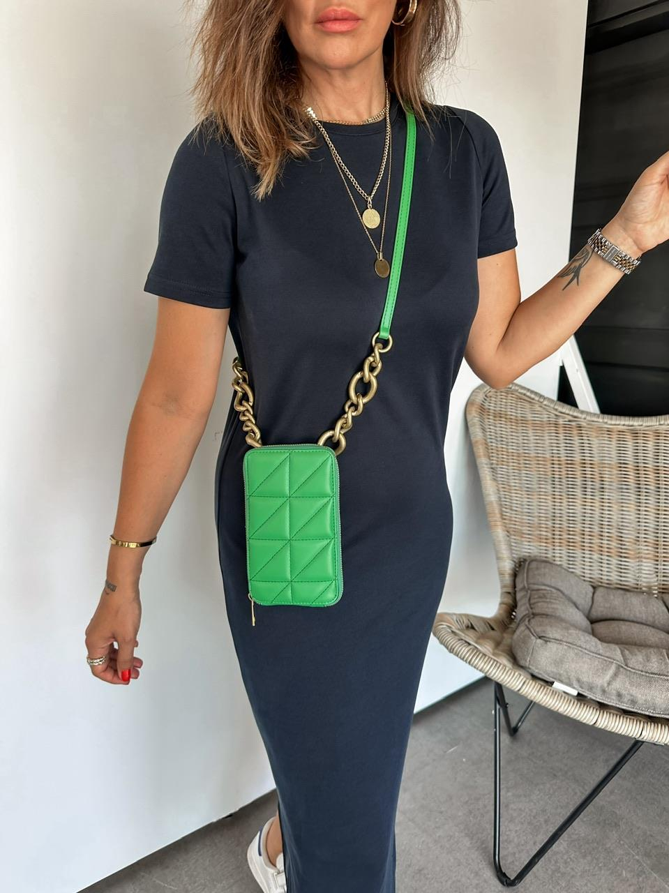 Lacivert Modal Yırtmaçlı Basic Elbise